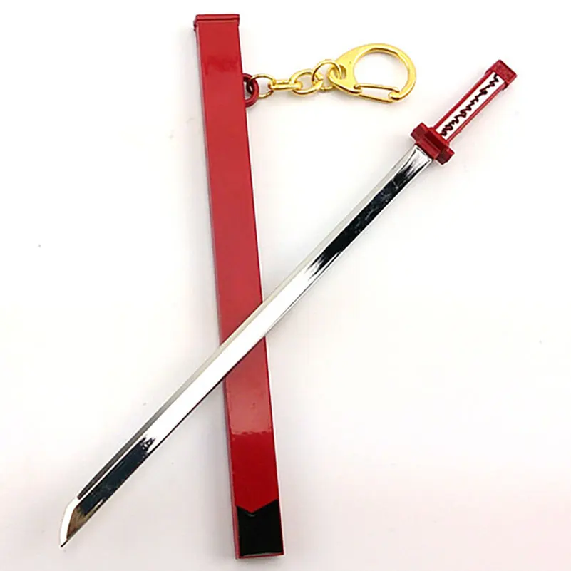 

1PCS Keychain Decoration Ornament Sword Animation Action Figure Collectible Model Anime Cartoon Metal keychain Pendant Toys Gift