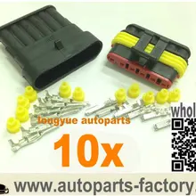 Longyue 6 способ pin 10 комплект набор modo impermeabile filo elettrico коннектор