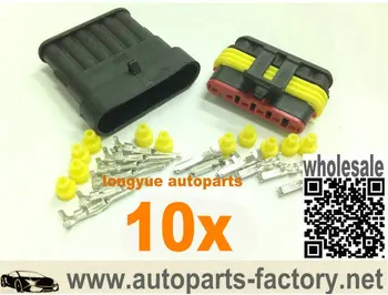 

longyue 6 way pin 10 kit set modo impermeabile filo elettrico connecttore