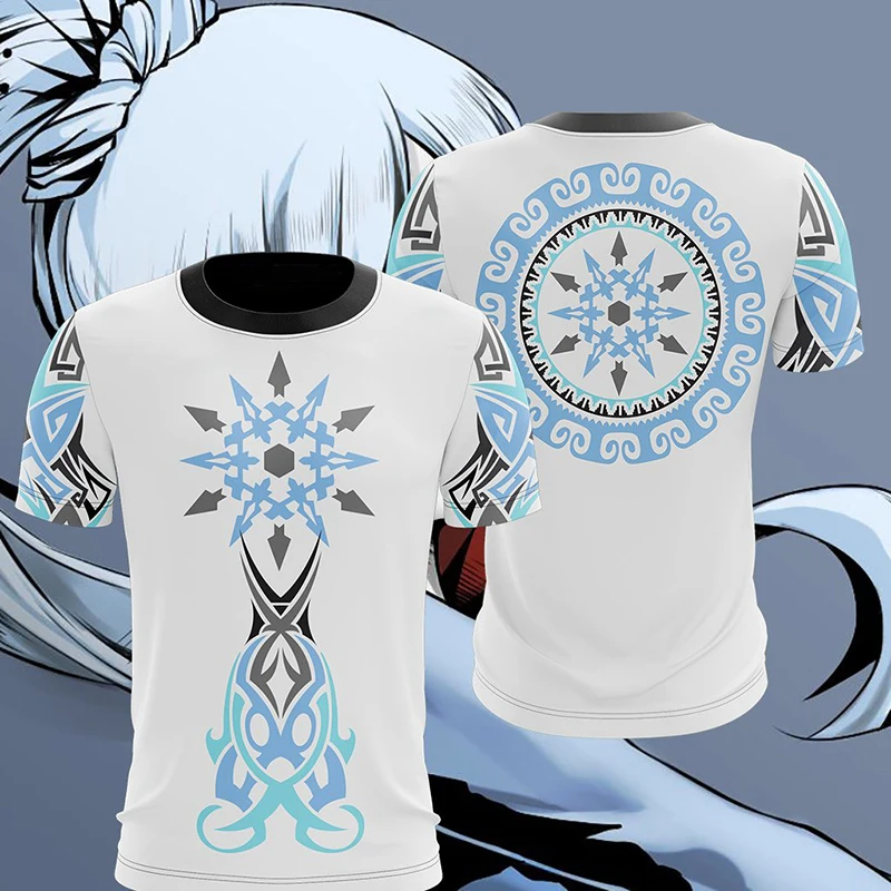 

BIANYILONG 2019 New Summer Casual Short Sleeve Tops&Tees RWBY Weiss Schnee Symbol Unisex 3D T-shirt