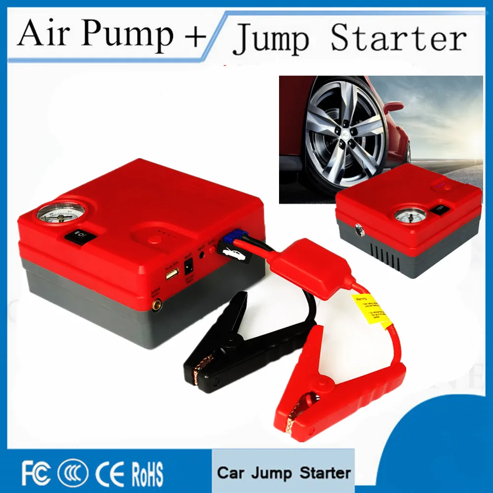 

Multi-Function 16800mAh Car Jump Starter Power Bank High Power Inflatable Pump 12V Car Battery Booster Charger Starting Device
