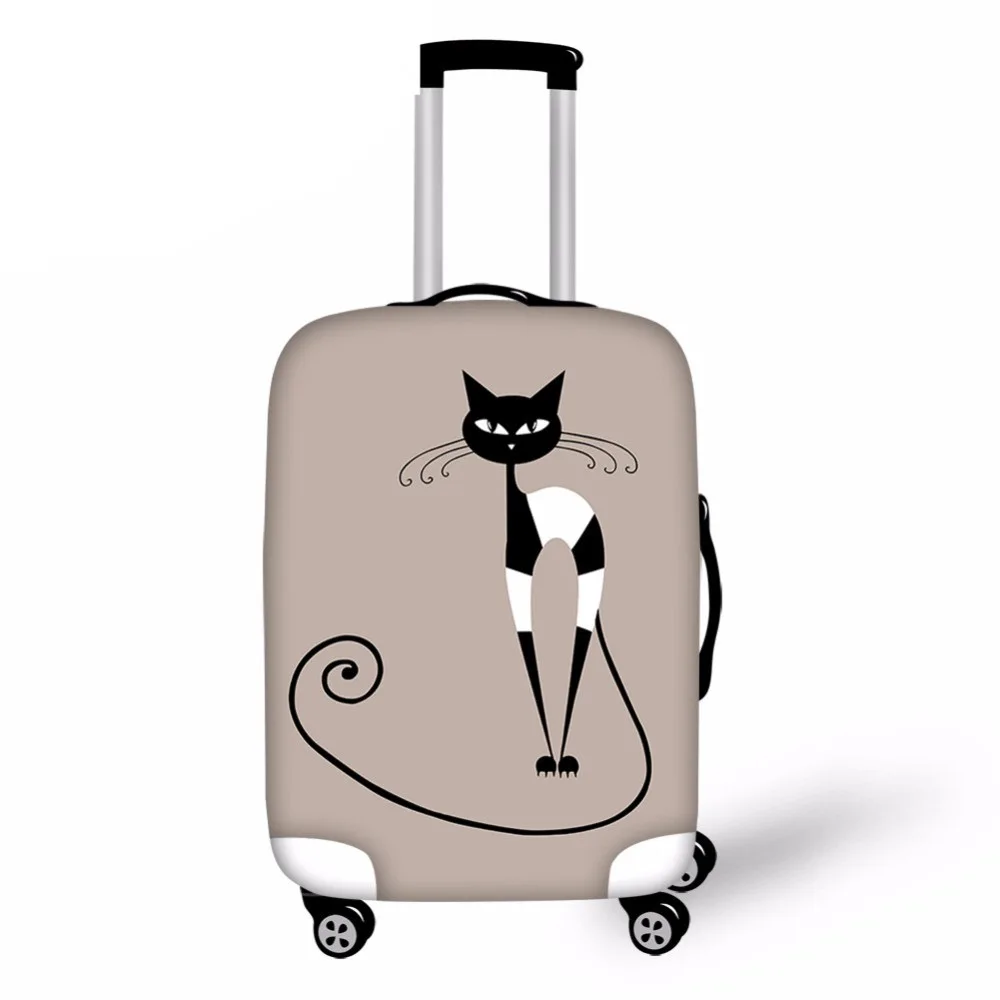 

Lovely Cat Luggage Cover Travel Waterproof Printing Pu Leather Luggage Tags Portable Elastic Stretch Protect Suitcase