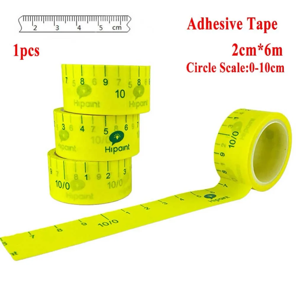 DELVTCH DIY 2CM*6M Adhesive Wshi Paper Tape With 0 10CM Cycle Scale