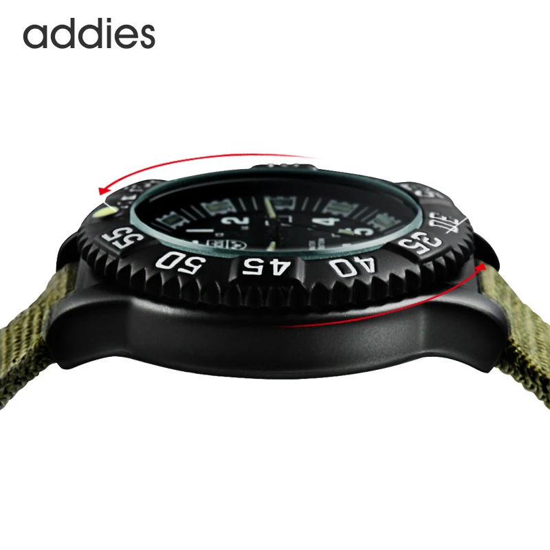 Luxury Outdoor Sports Quartz Watches Free Shipping Nylon Luminous Male Clock Special Military Form 