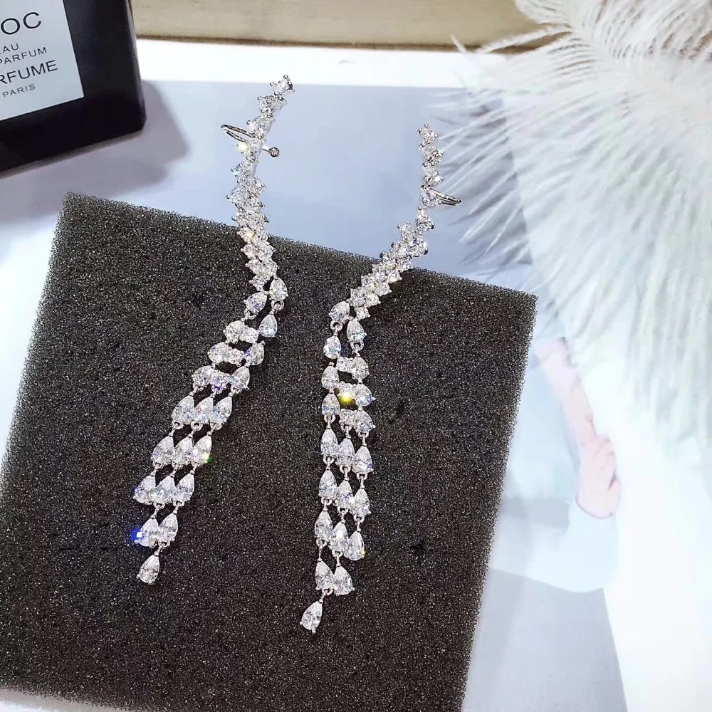 brand-new-Luxury-Design-Clear-Cubic-Zircon-Water-Drop-Ear-Cuff-for-Women-Earrings (2)