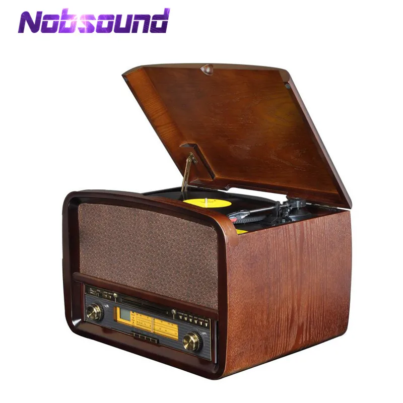 Nobsound Hi end Phono стерео проигрыватель LP Виниловый CD & U disk AM/FM радио 220 В|music hall|stereo