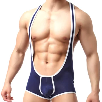 

Sexy Men's Underwear Bodysuit Boxers Jumpsuits Mens Modal Sheer Bodysuit Sexy Lingerie Wrestling Singlet Teddies Underwear