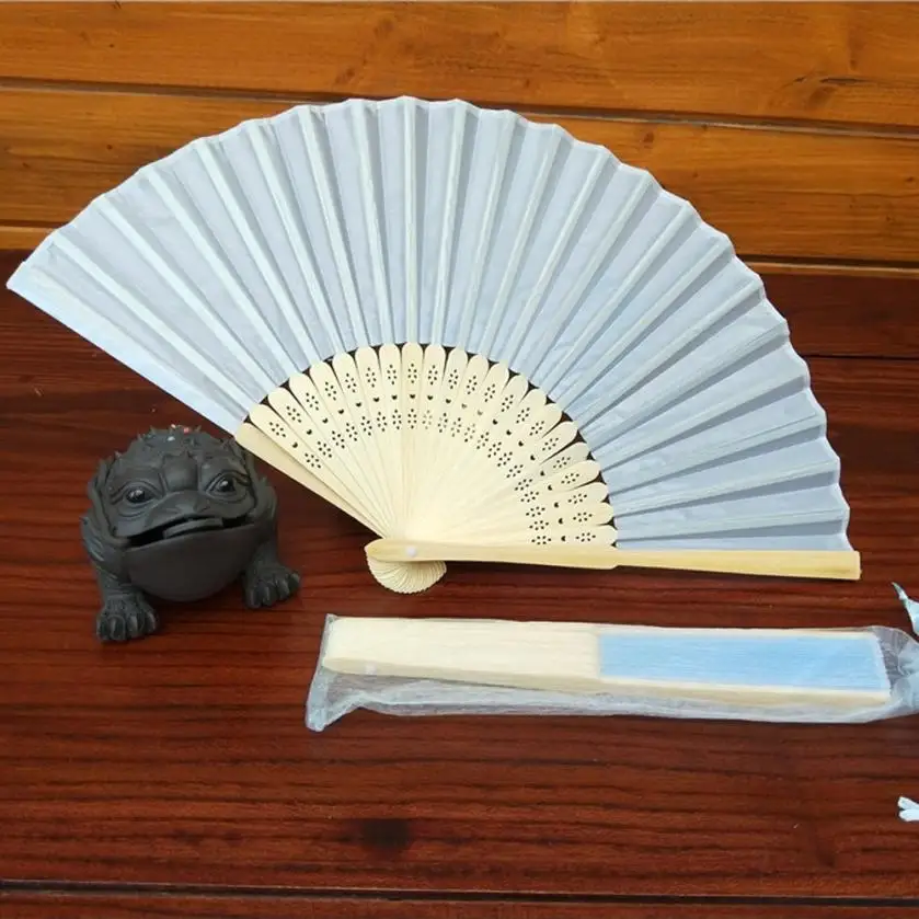 Buy Chinese Style Hand Held Fan Bamboo Silk Folding