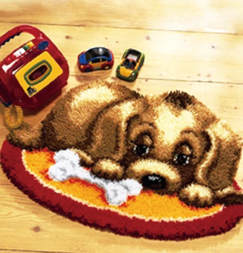 

ZD 010 Needlework Kits Unfinshed Crocheting Yarn Mat Latch Hook Rug Kit Floor Mat CartoonA0001 Picture Carpet Set