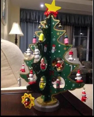 

Free shipping,Wood Christmas tree Christmas decorations holiday gifts do cashier desk desktop display props