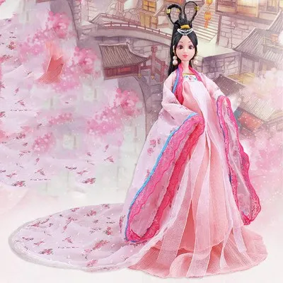Древний Китай кукла игрушка Принцесса 12 подвижных суставов куклы модель аксессуары пластик тело мягкая одежда Детские подарки Куклы для девочек - Цвет: 9