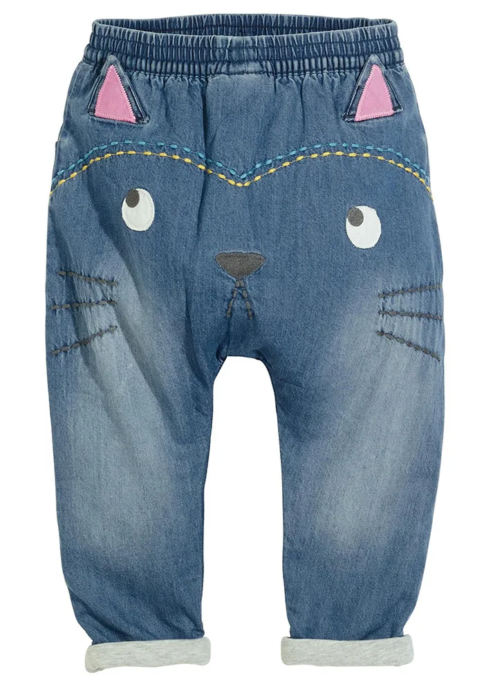 Брюки султанки хлопковые с вышивкой на весну и лето|girls jeans|baby girl jeanskids trousers |