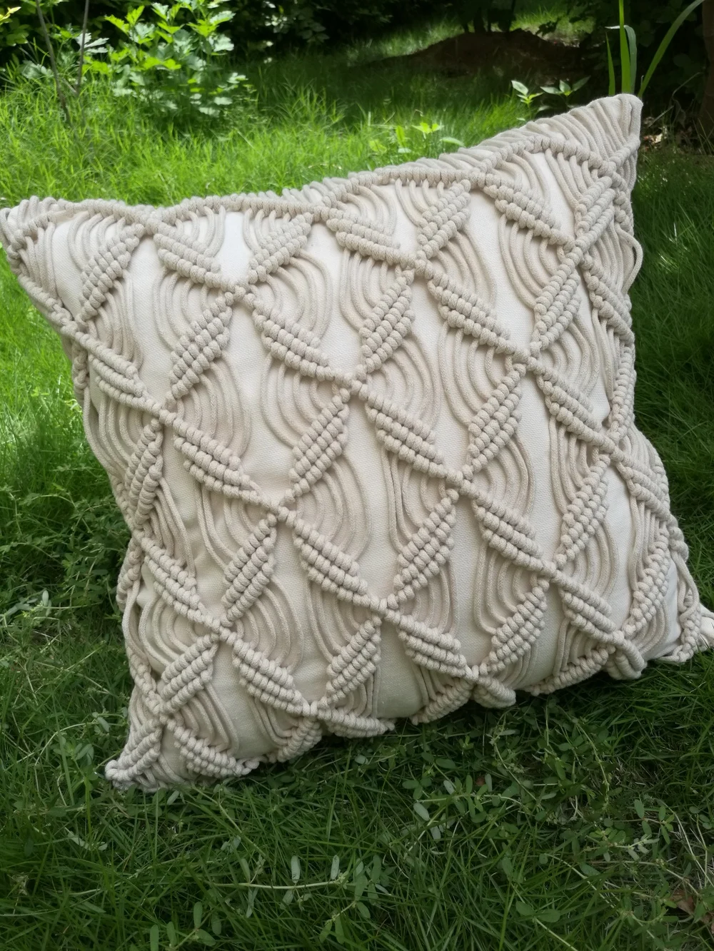 Macrame cushion cover Bohemian throw pillow cover / wedding decorative cushion sham custom size and color