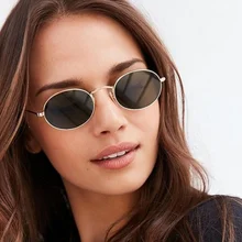Cute Sexy Retro Oval Sunglasses Women Small Gold Black Vintage Retro Sun Glasses Female Red Eyewear For Women Driver Goggles