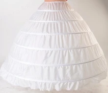 2017 High Quality White 6 Hoops Petticoat Crinoline Slip Underskirt For Wedding Dress Bridal Gown In Stock 2016