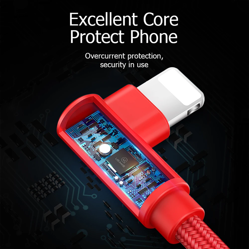 QC 3 0 двойной локоть мобильный телефон USB кабель для передачи данных Micro Type C Samsung