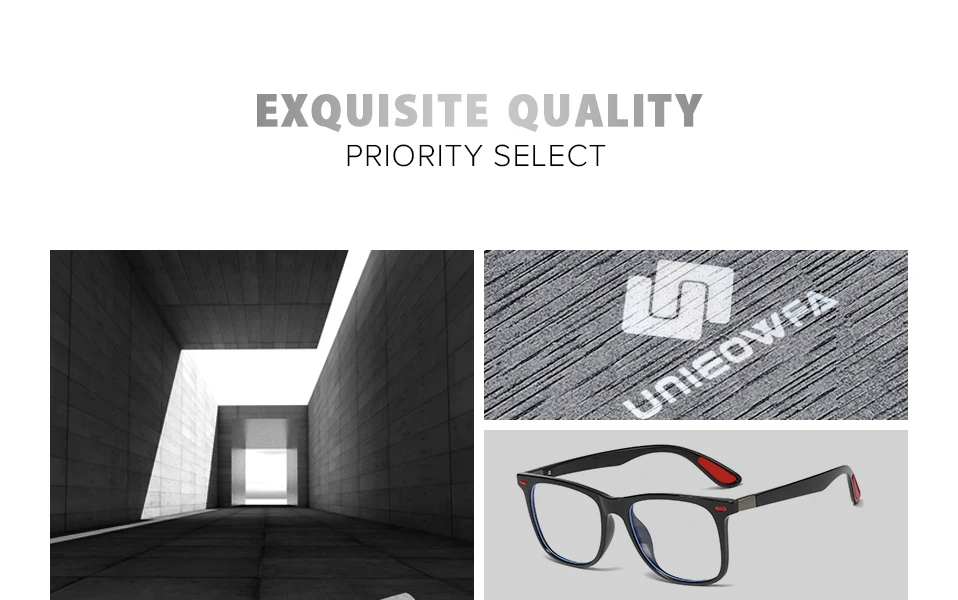 UNIEOWFA Retro Clear Glasses Frame Men Women Optical Myopia Eyewear Frame Transparent Spectacles TR90 Prescription Eyeglasses