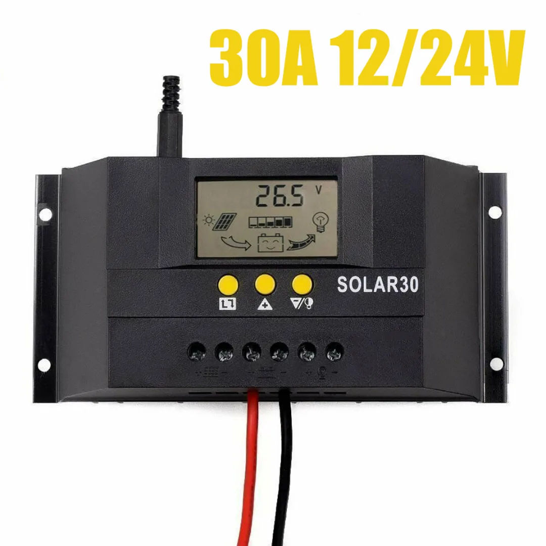 New 30A 12-24V Solar Charge Controller Solar Panel Controller Regulator LCD Display With Remote Monitoring And Control Function