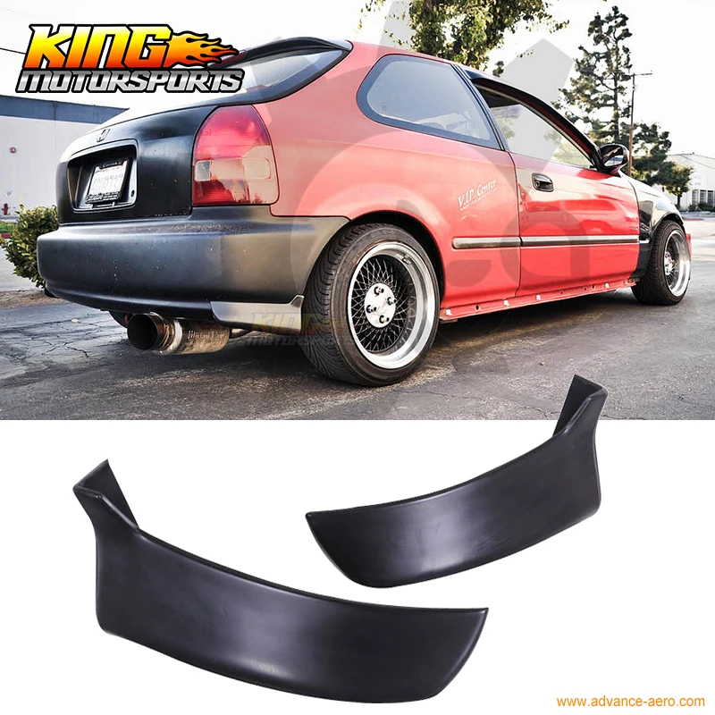 SIR-Style Rear Bumper Cover With Molding Fits 96-00 Honda Civic 3dr Hatchback
