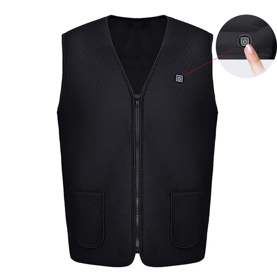 

Usb Heater Hunting Vest Heated Jacket Heating Winter Clothes Men Thermal Outdoor Sleeveless Vest Hiking Climbing 2018 Hot