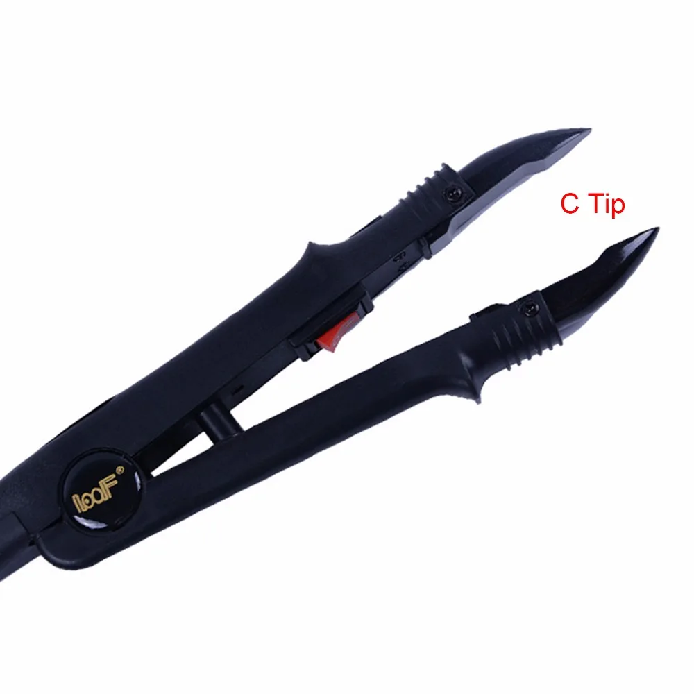 1pc JR-611 A/B/C tip Professional Hair Extension Fusion Iron Heat Connector Wand Iron Melting Tool+EU outlet