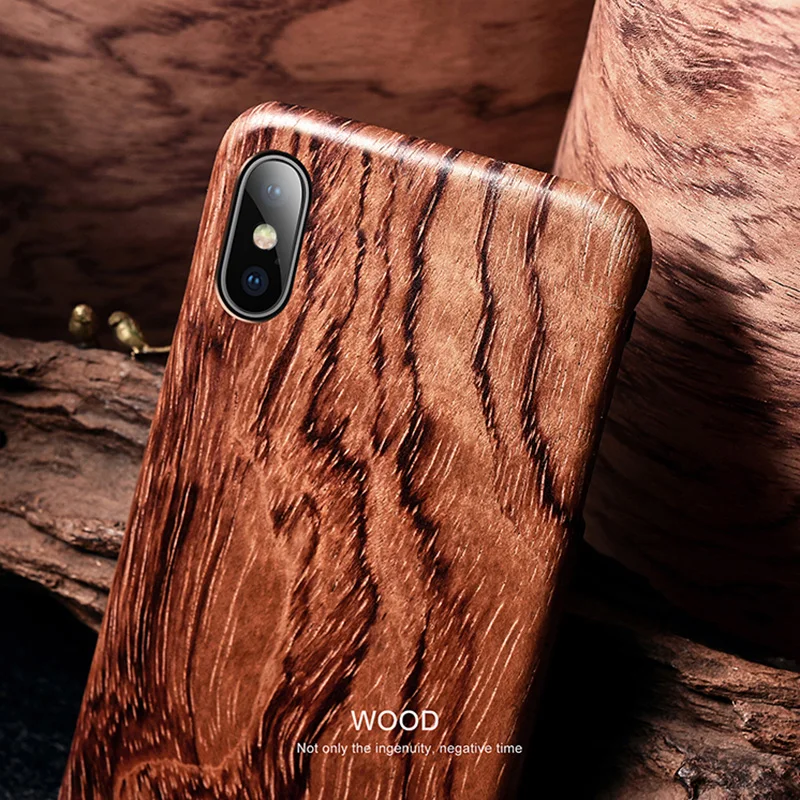 For Apple iPhone 14 Pro 13 12 Mini 11 Pro X XS Max XR walnut Enony Wood Rosewood MAHOGANY Wooden Back Case Cover