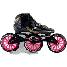 Новейшая черная обувь для катания на роликах, профессиональная обувь для взрослых и детей, обувь для катания на коньках, 3*120 мм, колеса для катания на коньках