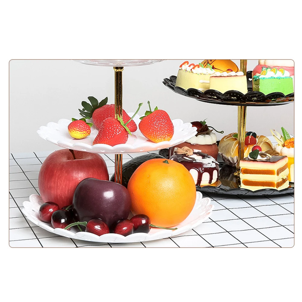 3 уровня Пластик выпечка стоит подставка для торта держатель Подставка для кексов для вечерние свадебные Home Decor