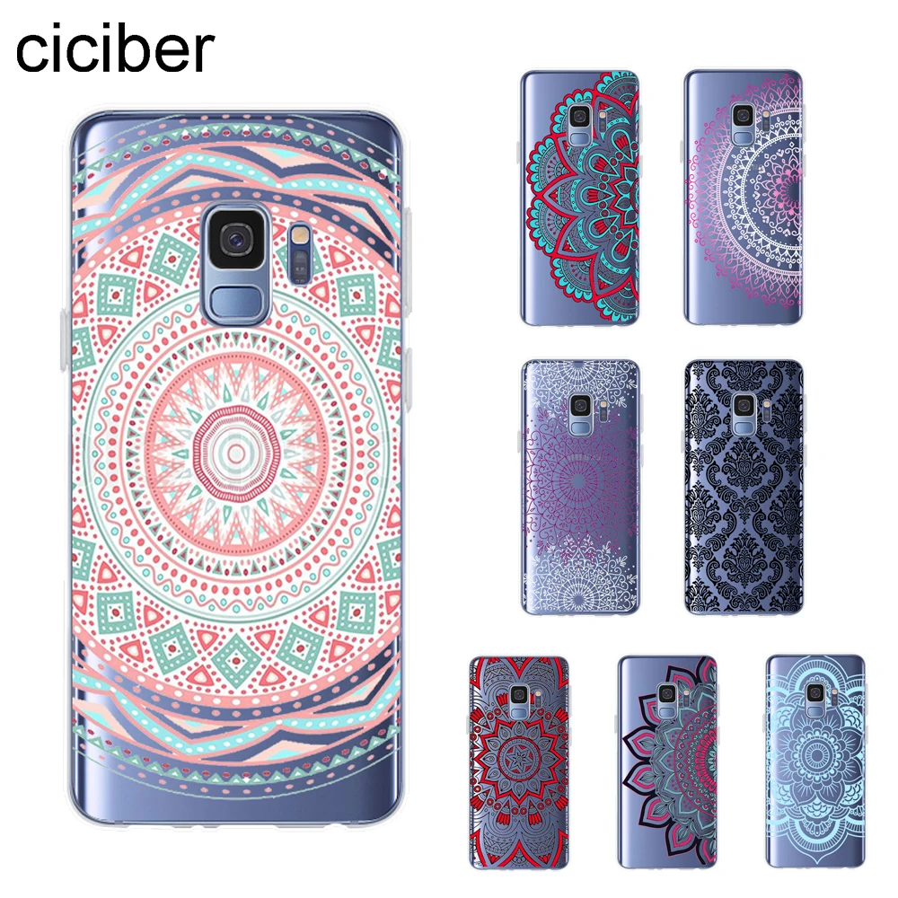 

ciciber Floral Lace Mandala Cover For Samsung Galaxy S9 S8 S7 S6 S10 S10e S10+ Edge Plus S5 Mini Phone Cases Soft TPU Coque Capa