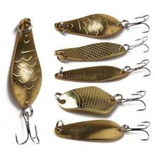 1pcs Metal Spinner Spoon Fishing Lure Hard Baits Gold /Silver Sequins Noise Paillette Treble Hook Tackle 10/10.5/14/16.5/20g