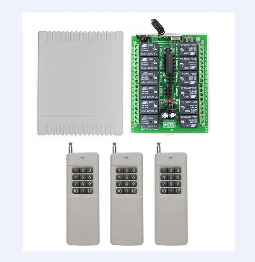 Обновление 3000 м Дальний диапазон DC12V 12 V CH 12CH RF беспроводной переключатель системы