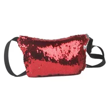 Модные женские повседневные двухцветные пайетки на груди сумка для бега на открытом воздухе поясная Сумка кросс-боди сумки для женщин