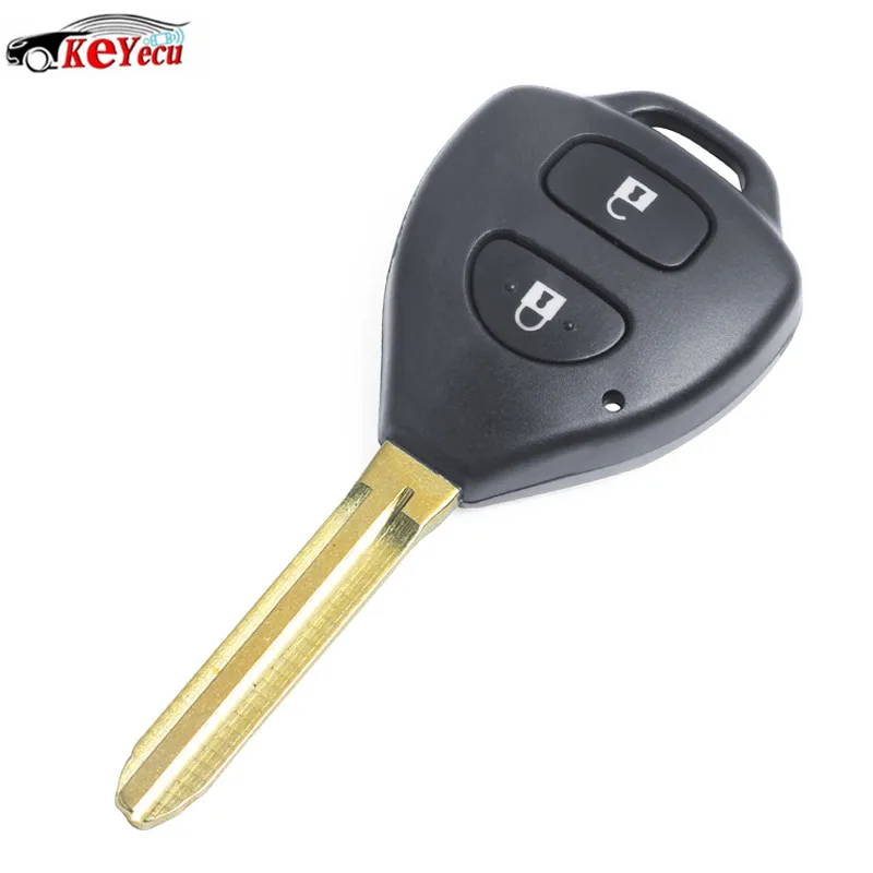 KEYECU 2 кнопки дистанционного ключа автомобиля Fob 433 МГц 4D67 чип для Toyota Hilux 2005-2008 Hilux Vigo 2006-2011 Fortuner 4runner iQ P/N: B42TA