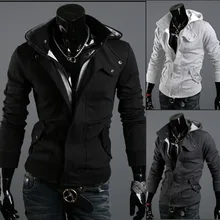 2016 Autumn Men’s sweater brushed hooded sweater jacket Casual Men wild paragraph fashion jacket outwear coat tide