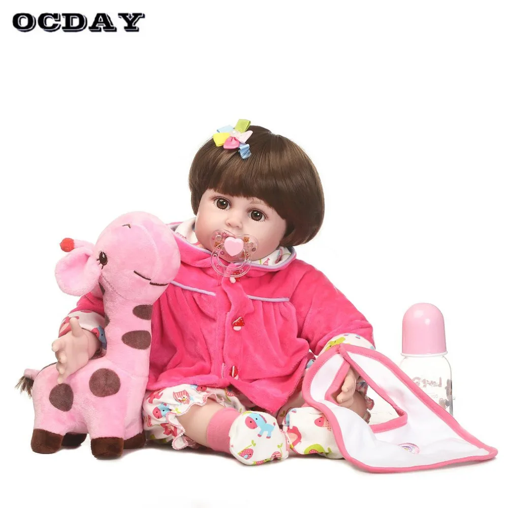 OCDAY Soft Silicone vinyl Dolls Toys Handmade Lifelike Toddler Baby Bonecas Girl Bebe Doll Reborn menina de juguetes New Sale OCDAY Soft Silicone vinyl Dolls Toys Handmade Lifelike Toddler Baby Bonecas Girl Bebe Doll Reborn menina de juguetes New Sale