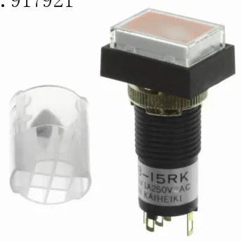 

[ZOB] Rectangular illuminated push button switch KB-15RKW01 reset switch KB-15RK Japan nkk import switch --5PCS/LOT