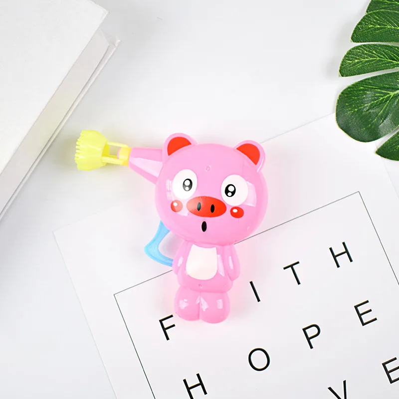 2018 Kids Soap Water Blowing Bubbles Gun Cartoon Animal Model Bubble Blower Machine Toy For Kids Children Water Gun juguete Gift