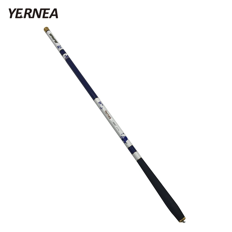 Yernea 99% ألياف الكربون قصبة الصيد الكربون خفيفة للغاية الكارب تلسكوبي الصيد القطب 3.6 متر 4.5 متر 5.4 متر 6.3 متر + 1 الغيار أعلى نصائح قضيب