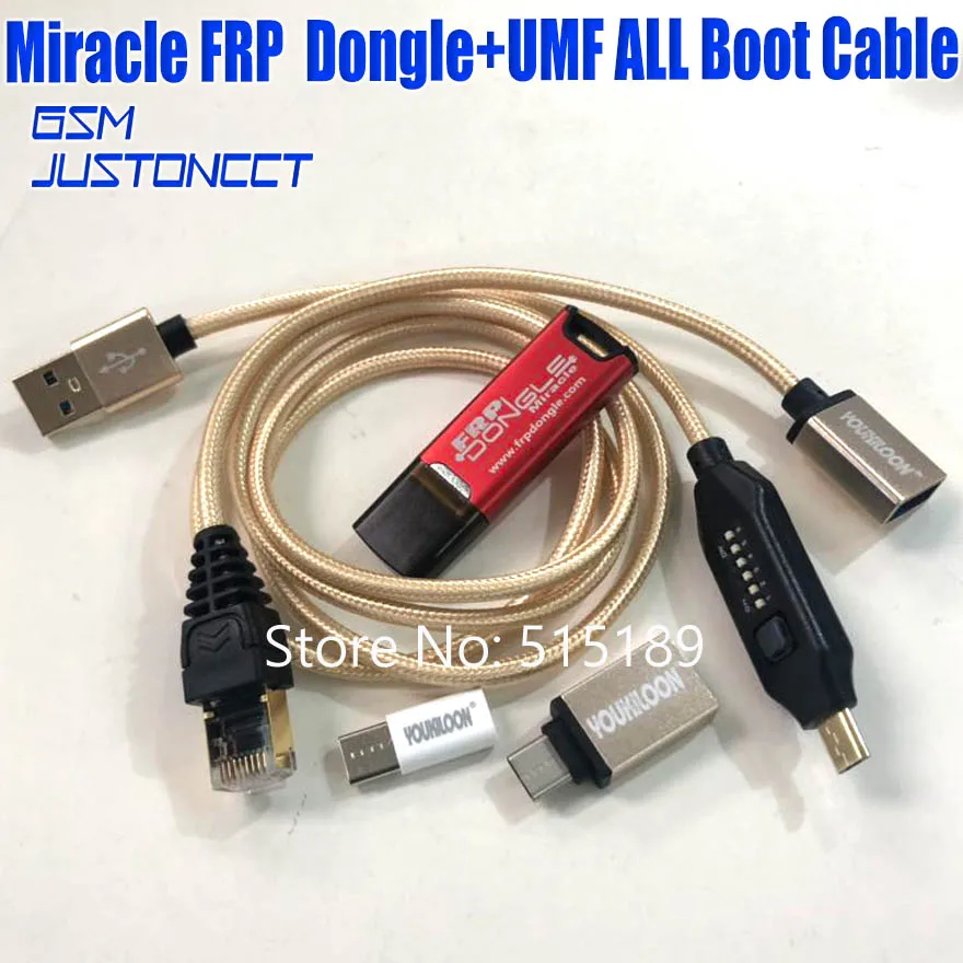 Miracle FRP Tool Dongle + UMF All boot cable - GSMJUSTONCCT -B