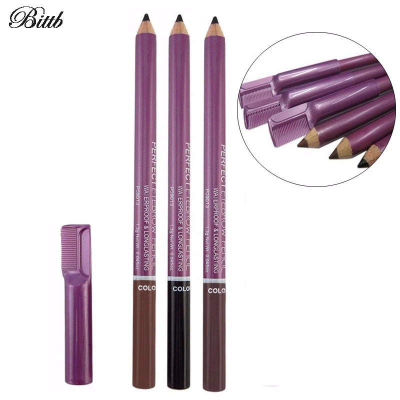 Bittb 2Pcs Makeup Eyebrow Paint Pencil Set Kit Brush Comb Waterproof Enhancer Eye Brow Shaping Pen Beauty Tools | Красота и здоровье