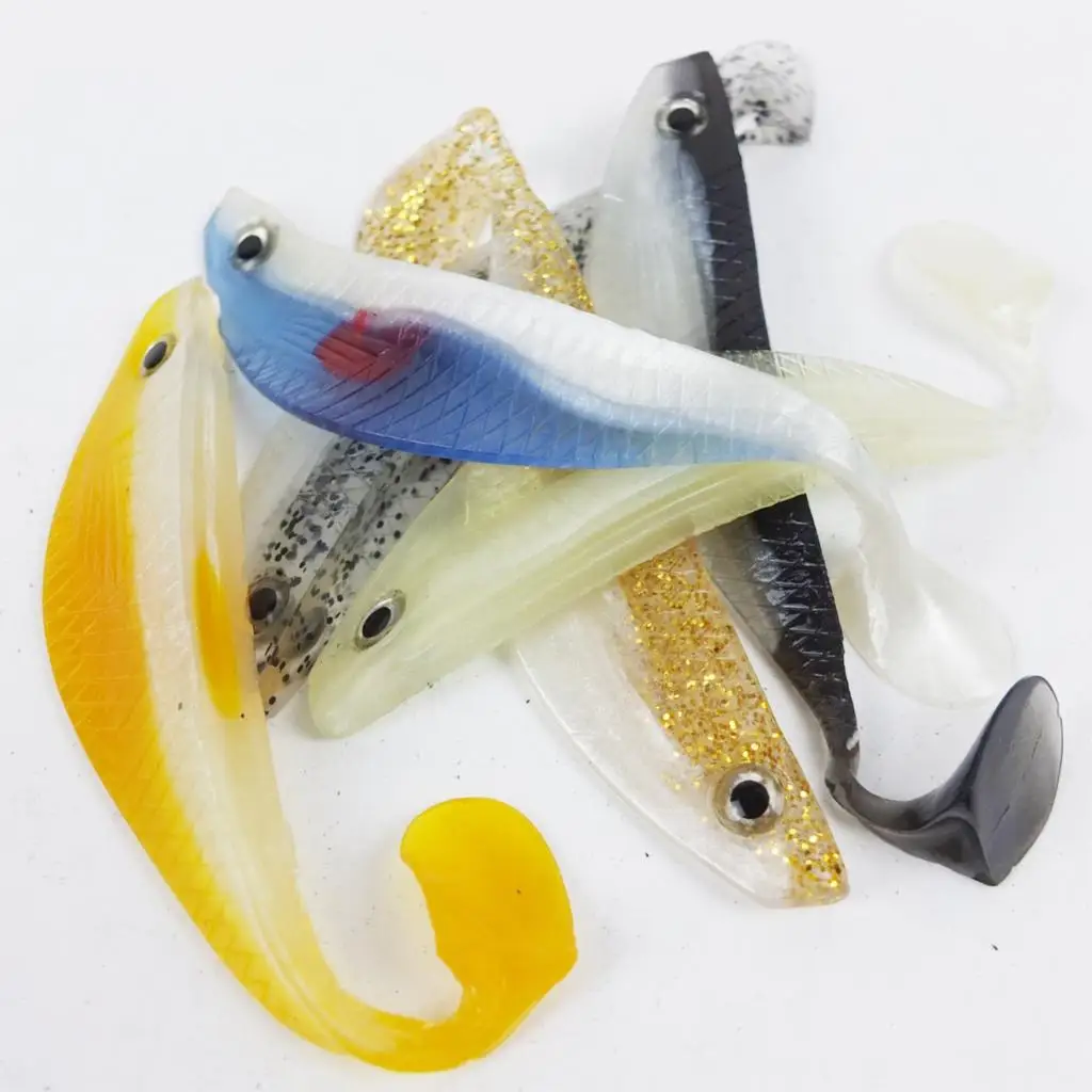

90pcs soft silicone bait 6 colors leurre souple fishing tackle Soft lure 11.5CM/11G artificial fishing lures baits set