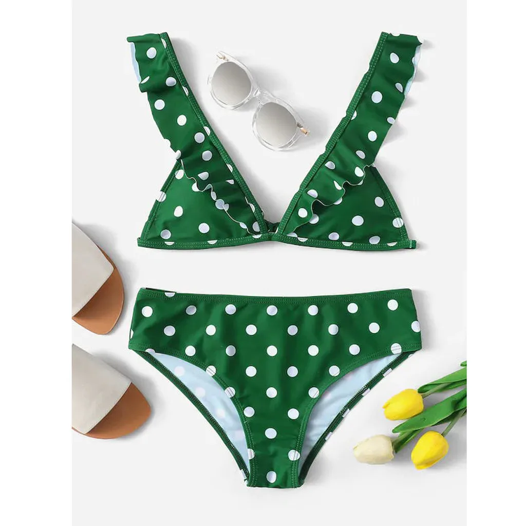 2019 nueva Sexy Bikini De las mujeres Dot Push acolchada Bikini para la