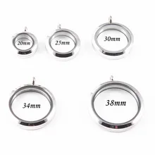 Прямая поставка! Круглое серебристое однотонные твист закручивающийся плавающий кулон 316L неоднородная нержавеющая сталь памяти стеклянный медальон для Для женщин