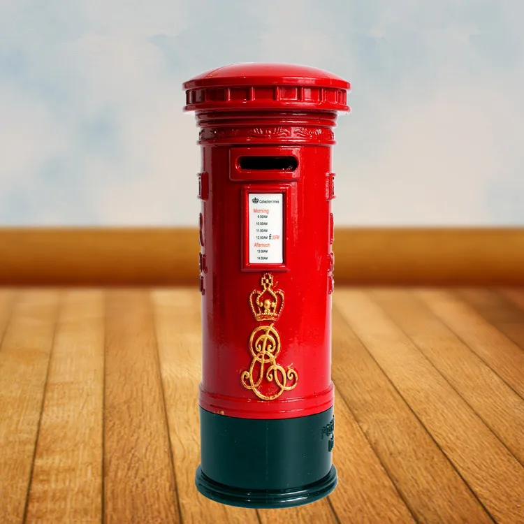 Лондонский уличный почтовый ящик для монет, коробка для денег в форме почтового ящика, домашняя копилка, украшение для дома, студенческий подарок - Цвет: A
