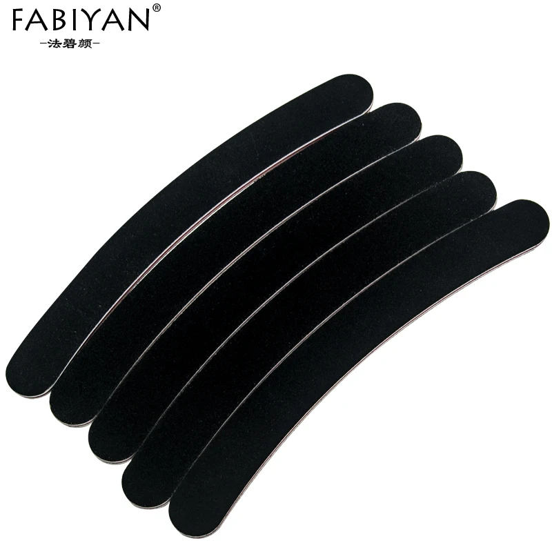 

10pc Black Curve Banana Nail Art File Sandpaper Sanding Buffer Glitter Tips Polisher Gel UV Acrylic Manicure Pedicure Tool Salon