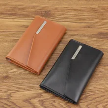 Zolanc Cow Leather Credit Card Holder Clips Wallet purse Business Card Case 11 Slots Hasp Credit Card Bag