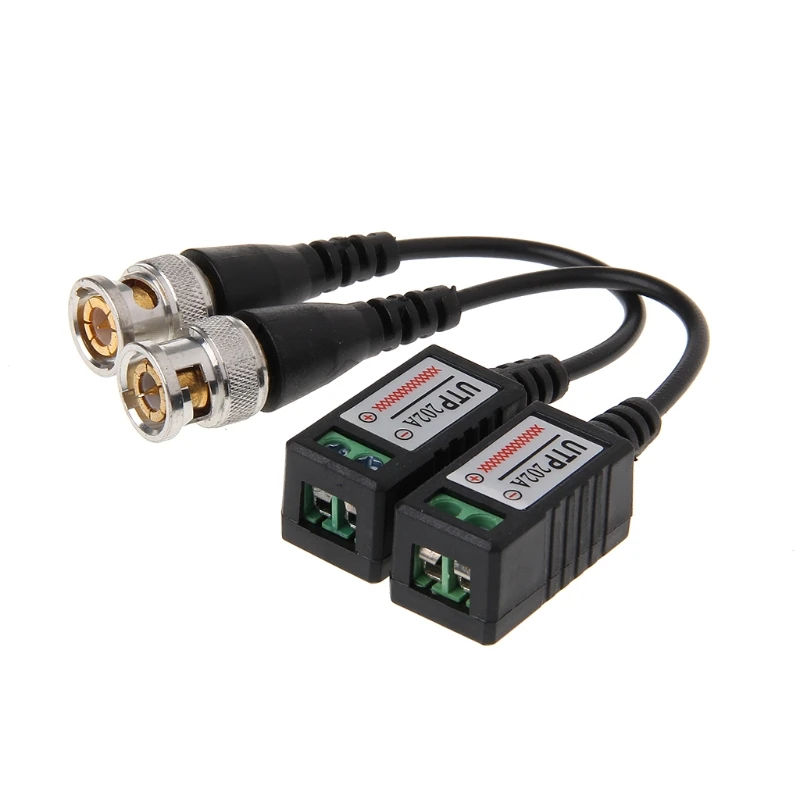 1 Pair 1CH Passive UTP Video Balun Twisted Transceiver BNC For Cat5 CCTV Camera 1 Pair 1CH Passive UTP Video Balun Twisted Transceiver BNC For Cat5 CCTV Camera