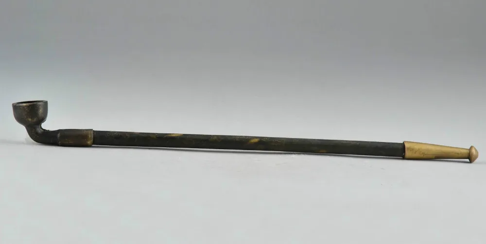 Chinese Superb Copper Old Handwork Collectable Rare Long Smoking Pipe