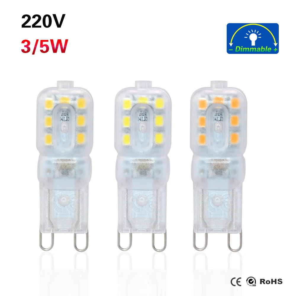 2016 NEW G9 Led 3W 5W AC 220V 230V 240V G9 lamp Led bulb SMD 2835 LED
