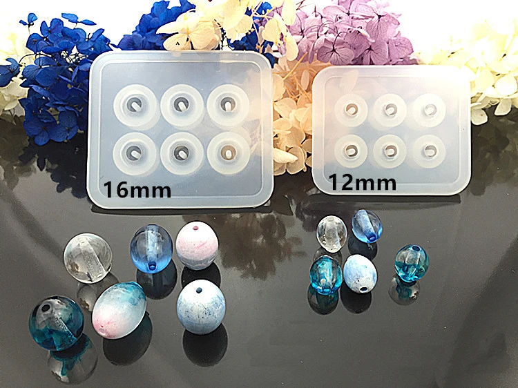 

1pcs New Transparent Rectangle Silicone Bead Mould Square Ball 6 Hanging Holes DIY Epoxy Jewelry Mold resin molds craft molds